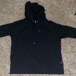 Womens Black Thin Pullover Hoodie